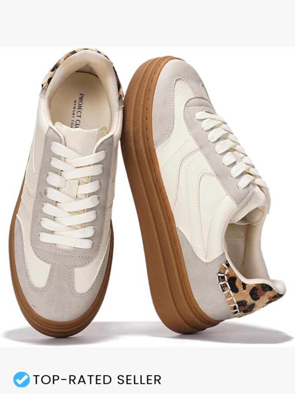 Lightweight Platform Sneakers for Women Breathable Lace Up Casual Walking Shoes